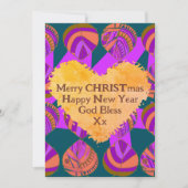 Fische Blätter Lila Grün Orange Weihnachten (Vorderseite)