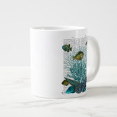 Fische, blaue Muscheln und Korallen Jumbo-Tasse (Vorderseite Rechts)