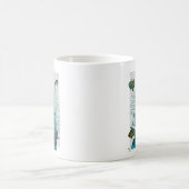 Fische, blaue Muscheln und Korallen Kaffeetasse (Mittel)