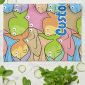 Fische Cartoon Handtuch (Gefaltet)