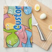 Fische Cartoon Handtuch (Viertel Falte)