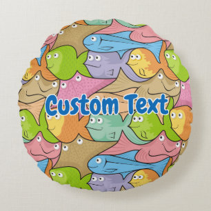 Fische Cartoon Rundkissen Rundes Kissen