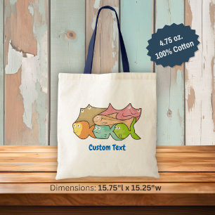 Fische Cartoon-Tragetasche Tragetasche