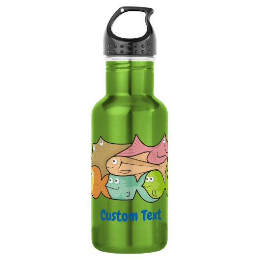 Fische Cartoon Wasserflasche (Vorderseite)
