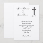 Fische Christliche Hochzeitseinladung überqueren Einladung (Vorne/Hinten)