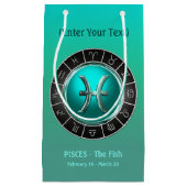 Fische - das das Horoskop-Symbol des Fisches Kleine Geschenktüte (Vorderseite)