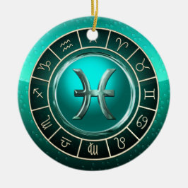 Fische - das Fisch-astrologische Zeichen Keramik Ornament