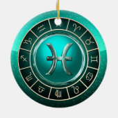 Fische - das Fisch-astrologische Zeichen Keramik Ornament (Hinten)