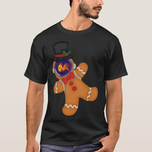 Fische den Lebkuchenmann T-Shirt (Vorderseite)