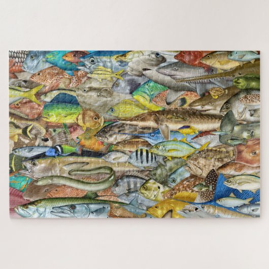 Fische des Atlantiks und des Golfs von Mexiko Puzz Puzzle (Horizontal)