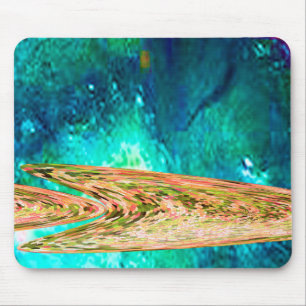 Fische des tiefen Wassers Gold Mousepad