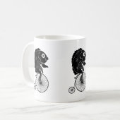 Fische, die ein Fahrrad reiten Kaffeetasse (Vorderseite Links)
