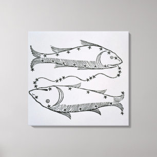 Fische (die Fische) eine Illustration vom 'Dichter Leinwanddruck
