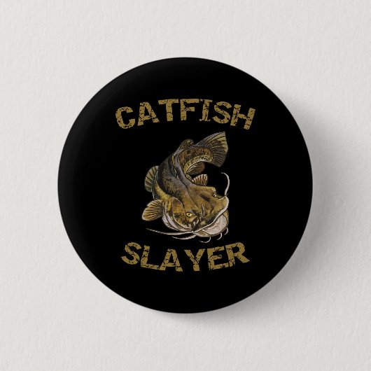 Fische, die in der Fischerei auf Katfische fischen Button (Vorderseite)