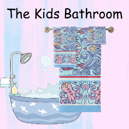 Fische, die rot, weiß, blau sind badhandtuch set