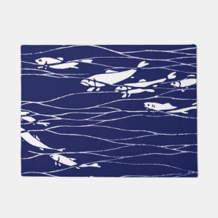 Fische, die Underwater Blau schwimmen Fußmatte