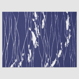 Fische, die unter Wasser schwimmen Seidenpapier