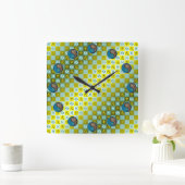 Fische & Erdaffe Quadratische Wanduhr (Zuhause)
