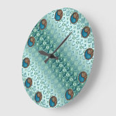 Fische & Erdeschlange Große Wanduhr (Winkel)