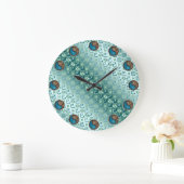 Fische & Erdeschlange Große Wanduhr (Zuhause)