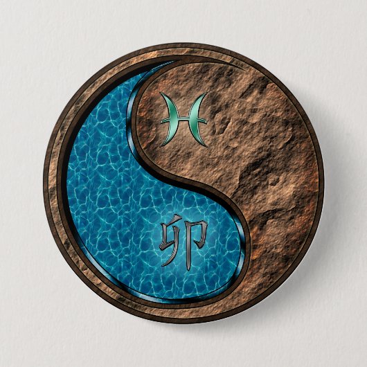 Fische & Erdhase Button (Vorderseite)