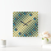 Fische & Erdpferd Quadratische Wanduhr (Zuhause)