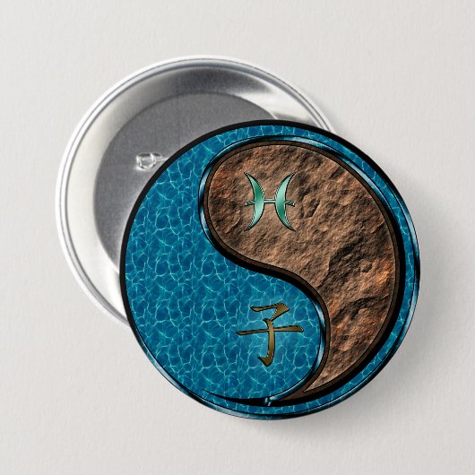 Fische & Erdraatte Button (Vorne & Hinten)