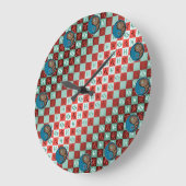 Fische & Erdtiger Große Wanduhr (Winkel)