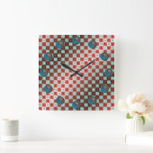 Fische & Erdtiger Quadratische Wanduhr (Zuhause)