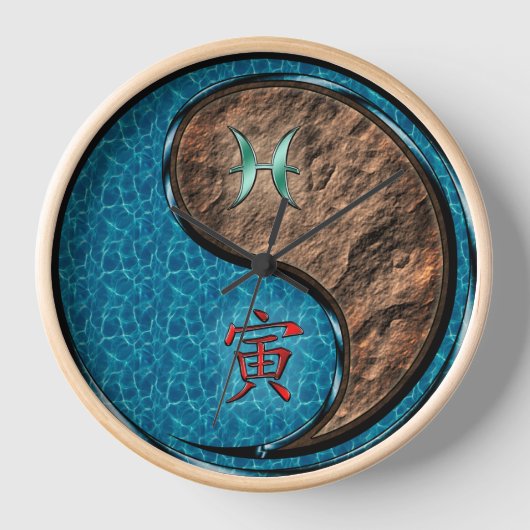 Fische & Erdtiger Uhr (Vorderseite)