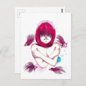 Fische Ertrinken Postkarte (Vorne/Hinten)