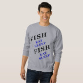 Fische essen Schlaf Sweatshirt (Vorne ganz)