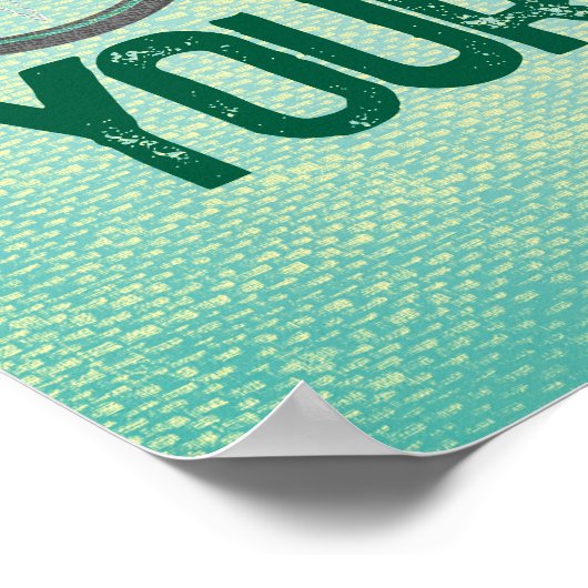 Fische fahren mit einem Motivierend Fahrradplakat Poster (Ecke)