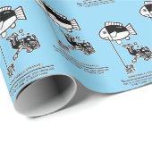 Fische fangen Menschen Geschenkpapier (Rolleneckpunkt)