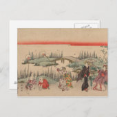 Fische (Farbholz) Postkarte (Vorne/Hinten)