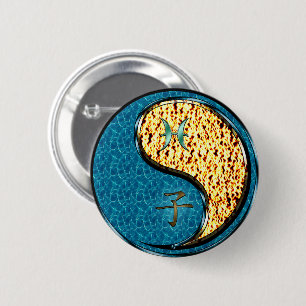 Fische & Feuer-Ratte Button