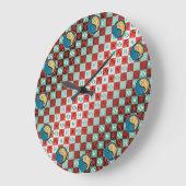 Fische & Feuer Tiger Große Wanduhr (Winkel)