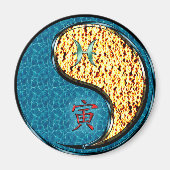 Fische & Feuer Tiger Magnet (Vorne)