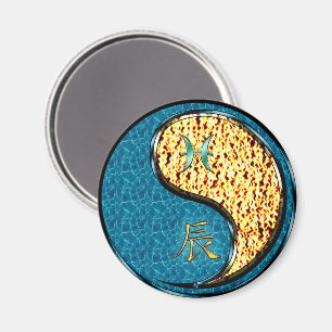 Fische & Feuerdrache Magnet