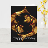 Fische Fisch März Grußkarte Geburtstag Karte (Gelbe Blume)