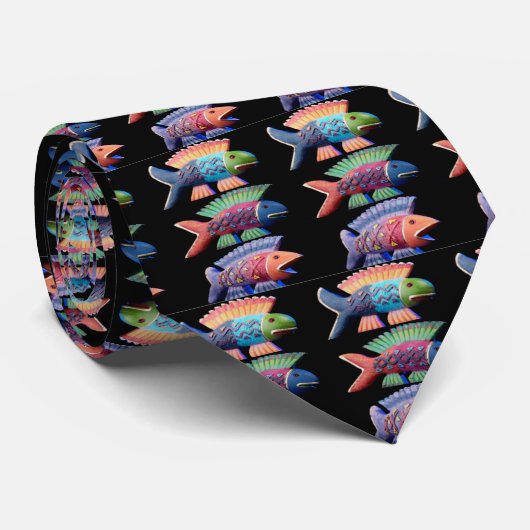 Fische, Fische, Fische, Krawatte (Gerollt)