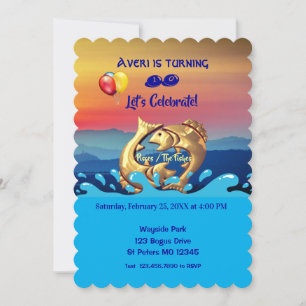 Fische Fische Geburtstag / 19. Februar - März 20 Einladung