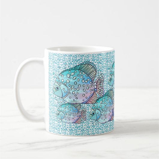Fische Fische Kaffeetasse (Links)