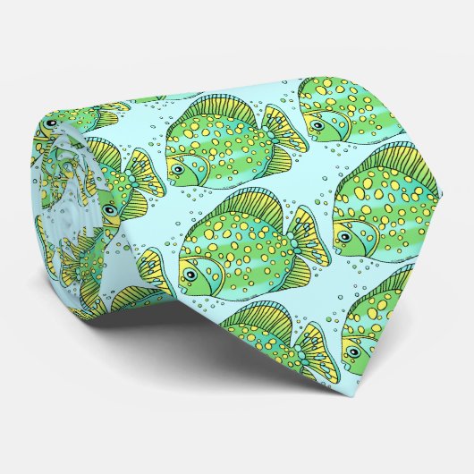 Fische Fische Krawatte (Gerollt)