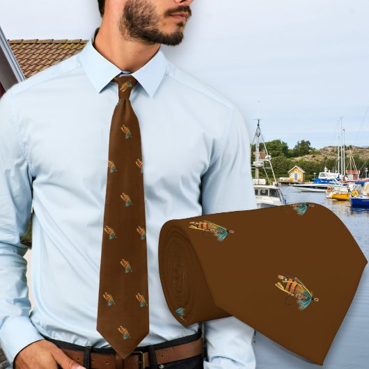 Fische Fischschokolade Brown Neck Tie Krawatte