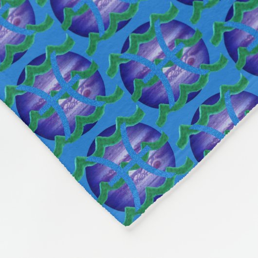Fische Fleecedecke (Ecke)