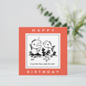 Fische fragen, ob es einen Gott-Cartoon gibt Karte (Stehend Vorderseite)