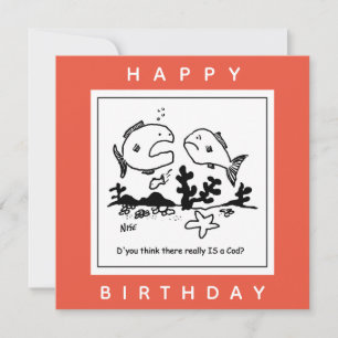 Fische fragen, ob es einen Gott-Cartoon gibt Karte