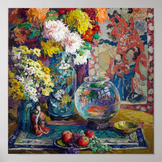 Fische, Früchte und Blumen | Kathryn E. Cherry Poster (Vorne)