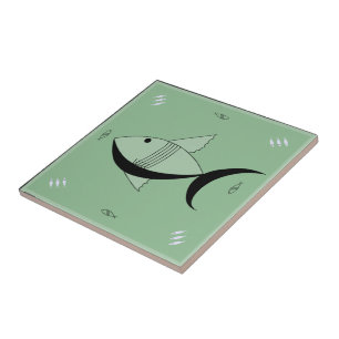 FISCHE Fünfzigerjahre der Keramik-Fliese Fliese